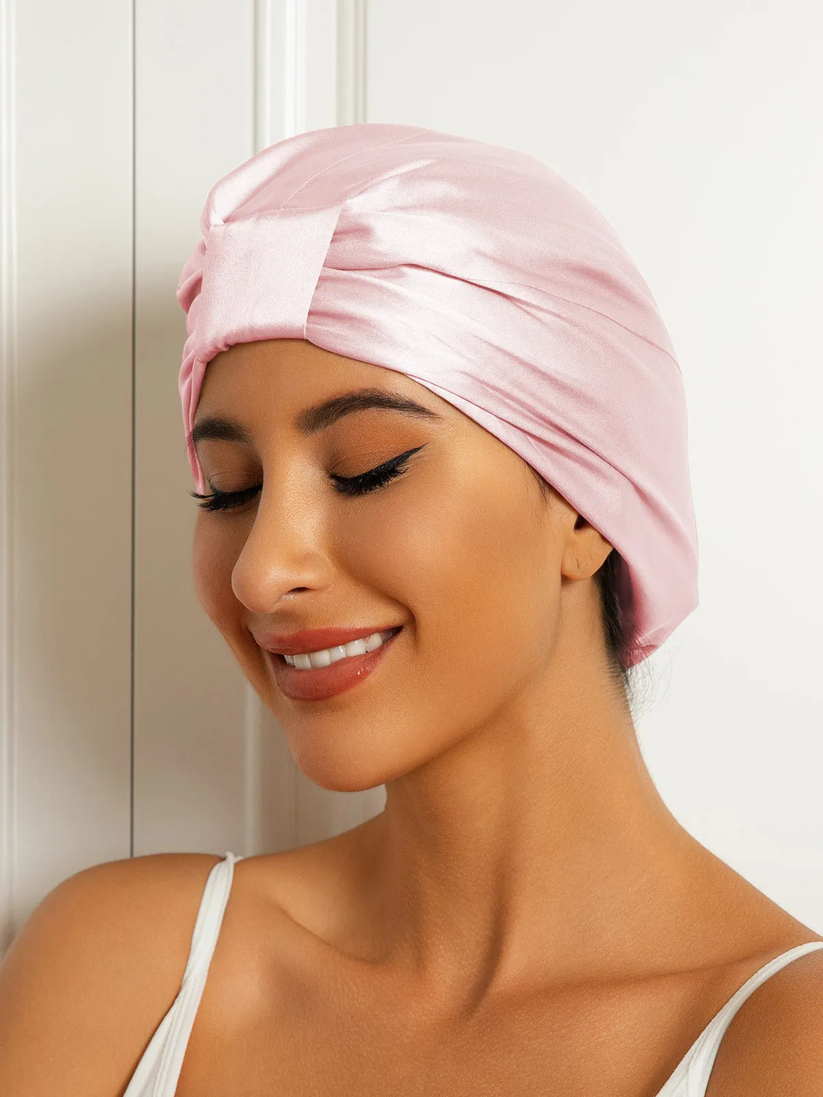 100% Silke Dobbeltlags Natteturban Sovehtte