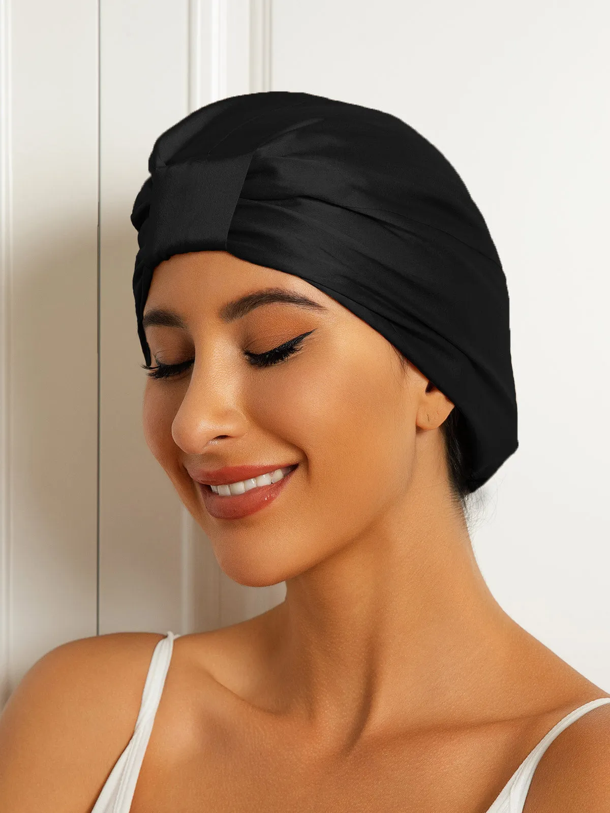 100% Silke Dobbeltlags Natteturban Sovehtte