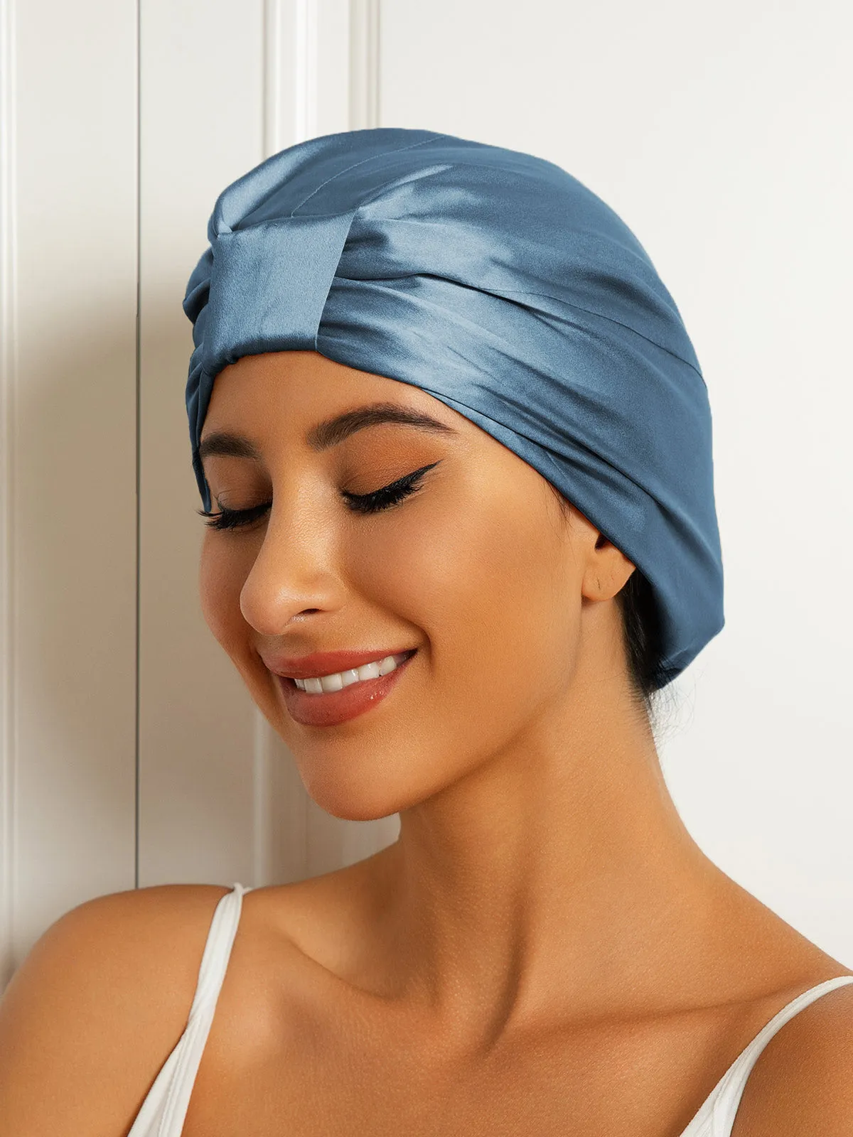 100% Silke Dobbeltlags Natteturban Sovehtte