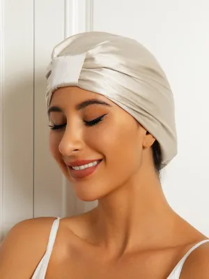 100% Silke Dobbeltlags Natteturban Sovehtte