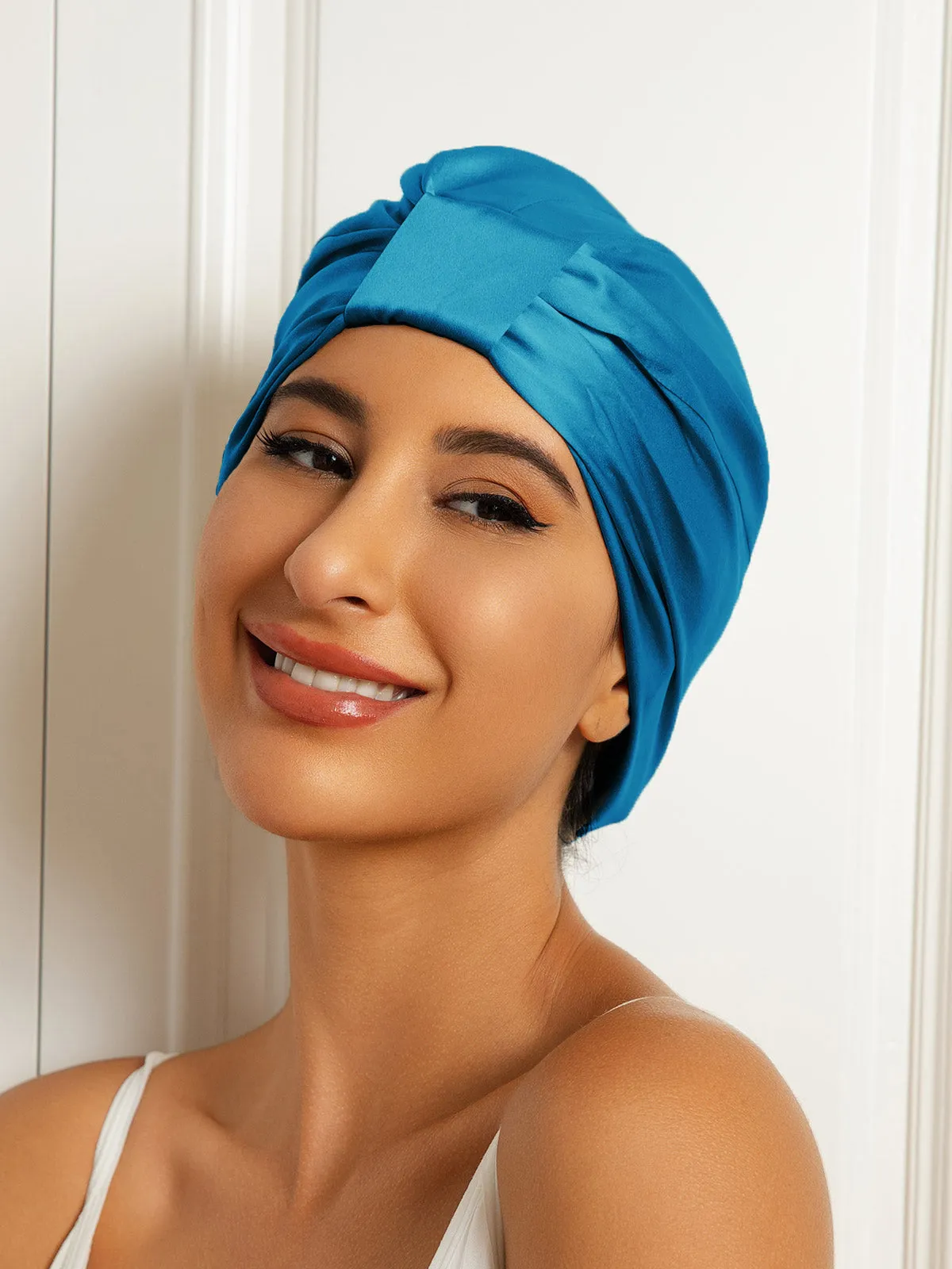 100% Silke Dobbeltlags Natteturban Sovehtte