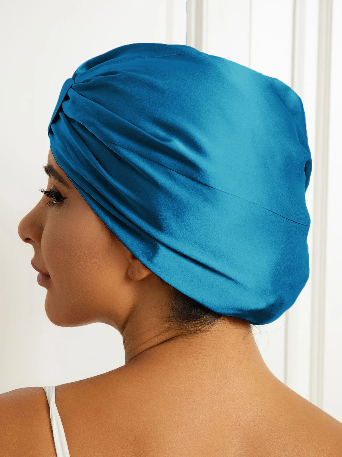 100% Silke Dobbeltlags Natteturban Sovehtte