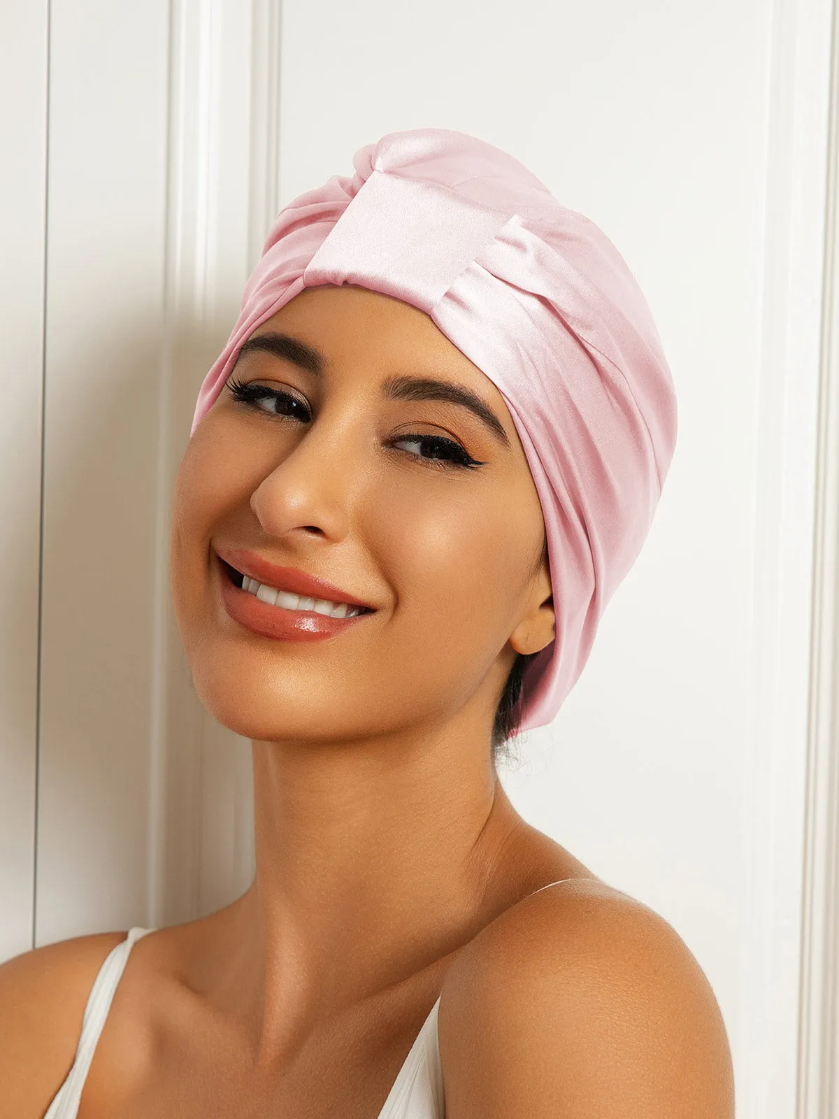 100% Silke Dobbeltlags Natteturban Sovehtte
