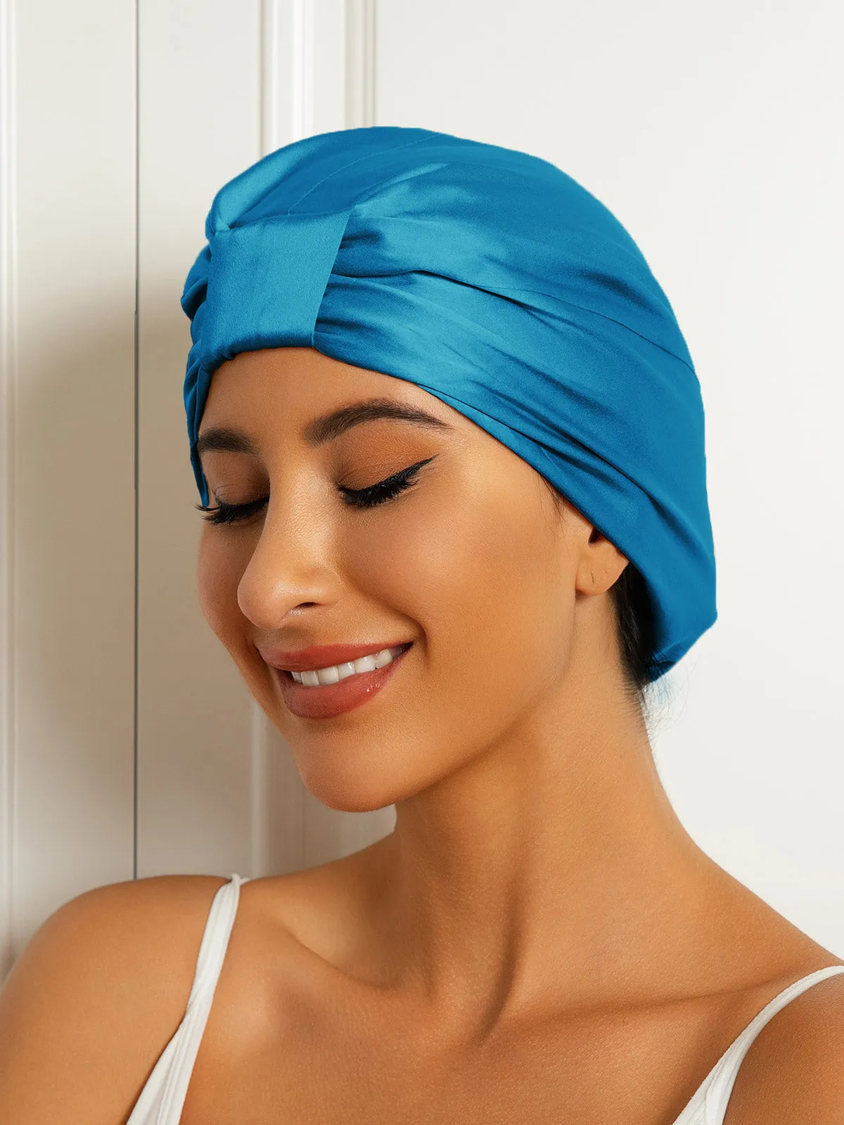 100% Silke Dobbeltlags Natteturban Sovehtte