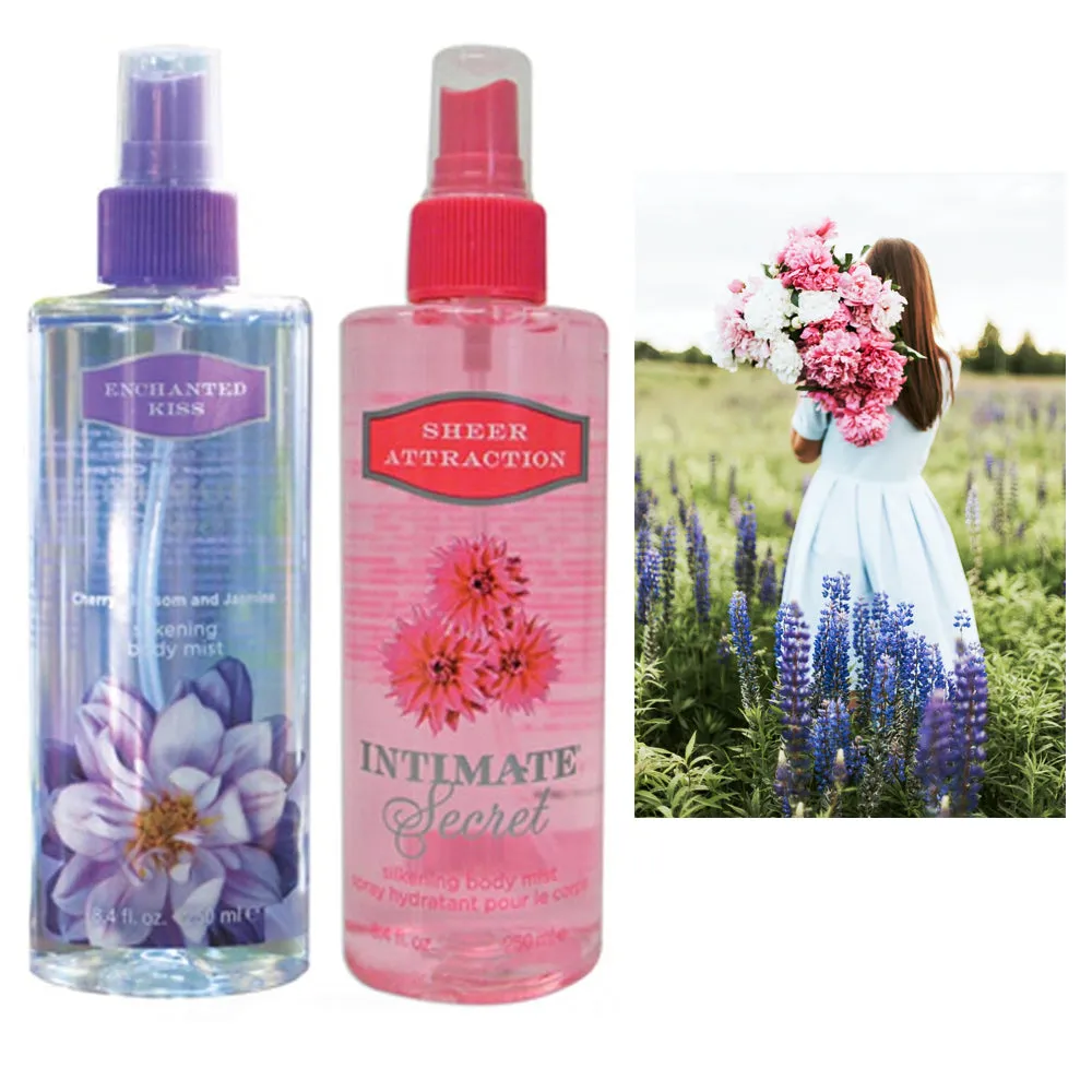 2 Body Spray Mist Splash Bath Fine Fragrance Deodorize Perfume Scent Splash 8 Oz