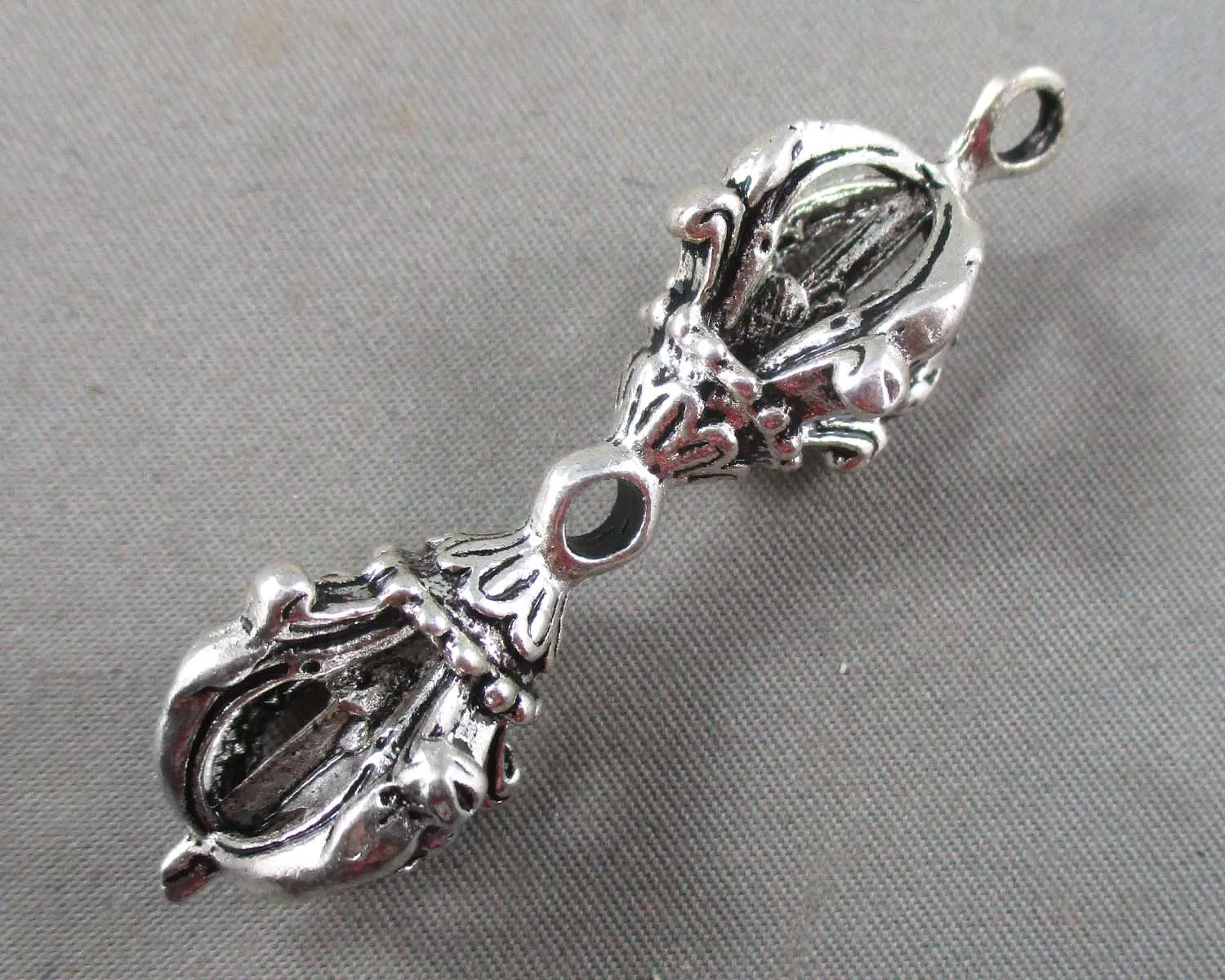 75% OFF!! Dorje Charm Silver Tone 1pc 50x16mm (0447)