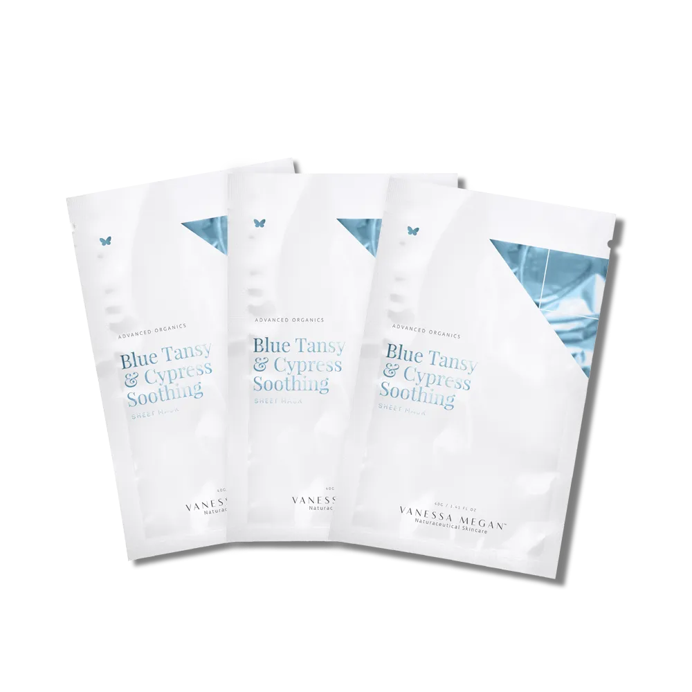 Blue Tansy & Cypress | Soothing Sheet Mask | 3-Pack