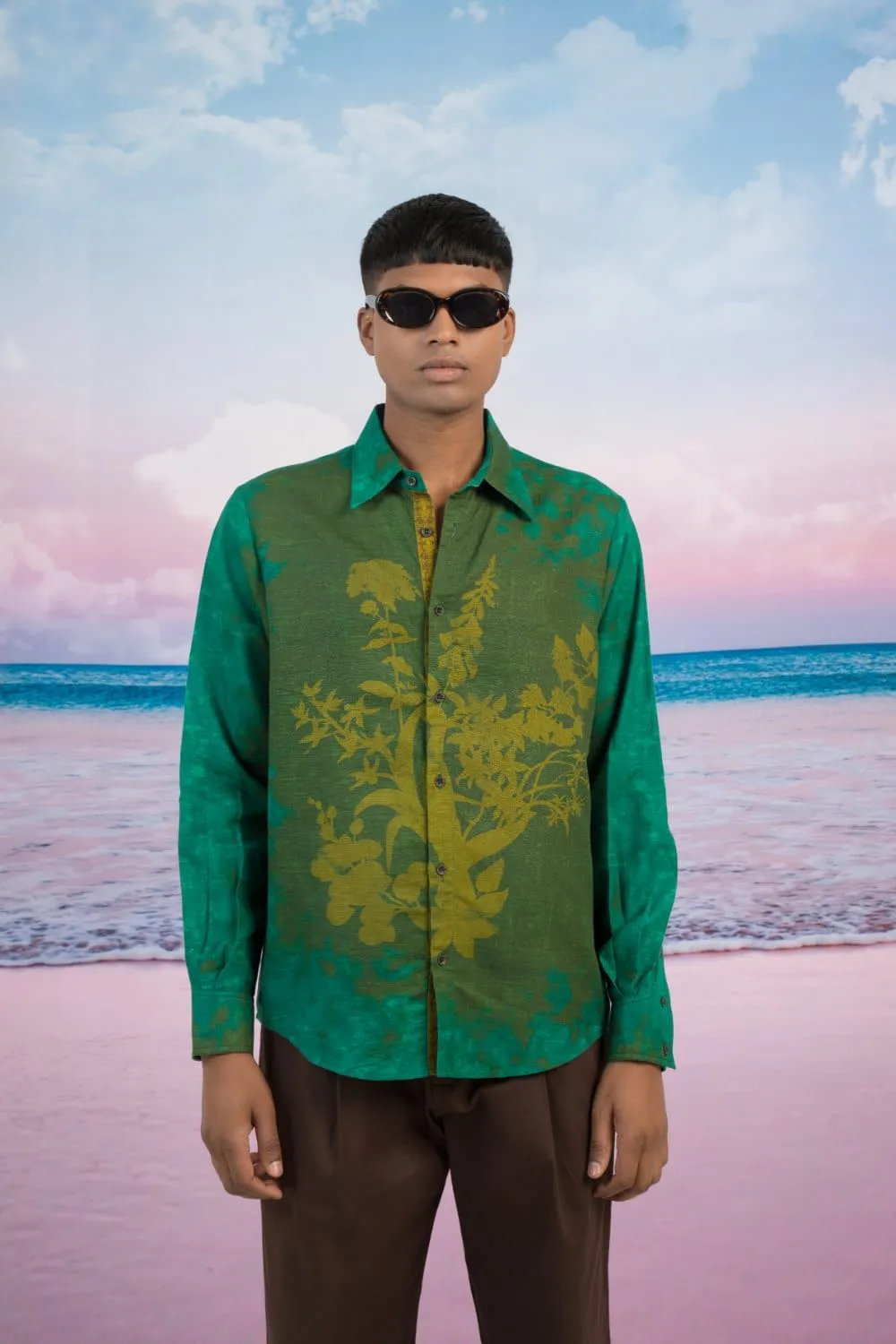 Deep Forest Linen Shirt