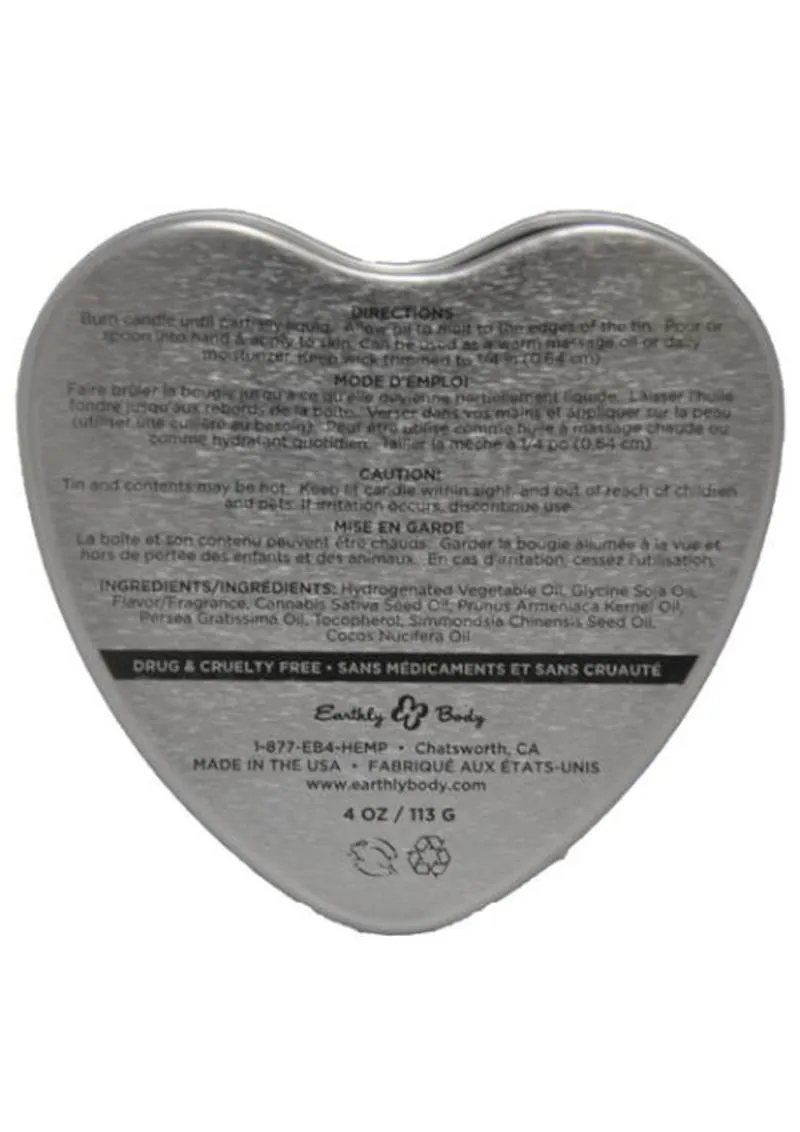 Earthly Body Heart-Shaped Hemp Seed Edible Massage Candle Banana