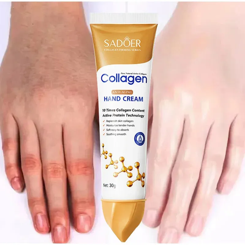 Effective Anti-wrinkle Hand Cream Collagen Skin Cracked Repair Product Soften Nourish Anti-drying Whitening Moisturize Skin Care