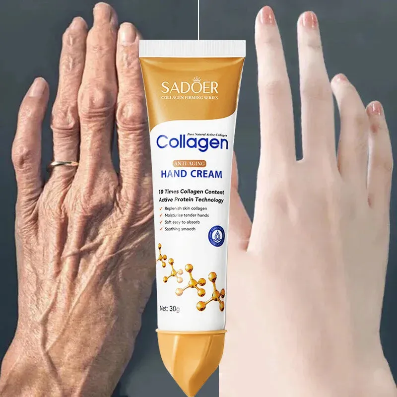 Effective Anti-wrinkle Hand Cream Collagen Skin Cracked Repair Product Soften Nourish Anti-drying Whitening Moisturize Skin Care