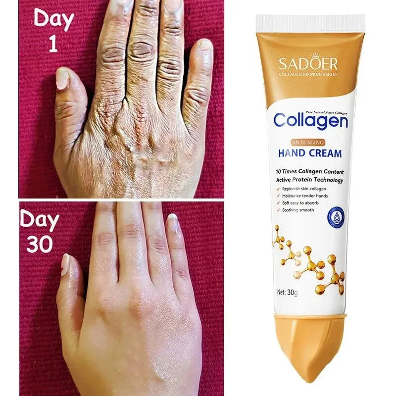 Effective Anti-wrinkle Hand Cream Collagen Skin Cracked Repair Product Soften Nourish Anti-drying Whitening Moisturize Skin Care
