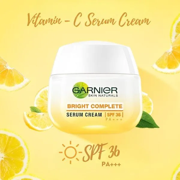 Garnier Bright Complete Vitamin C Serum Cream Spf 36 50ml