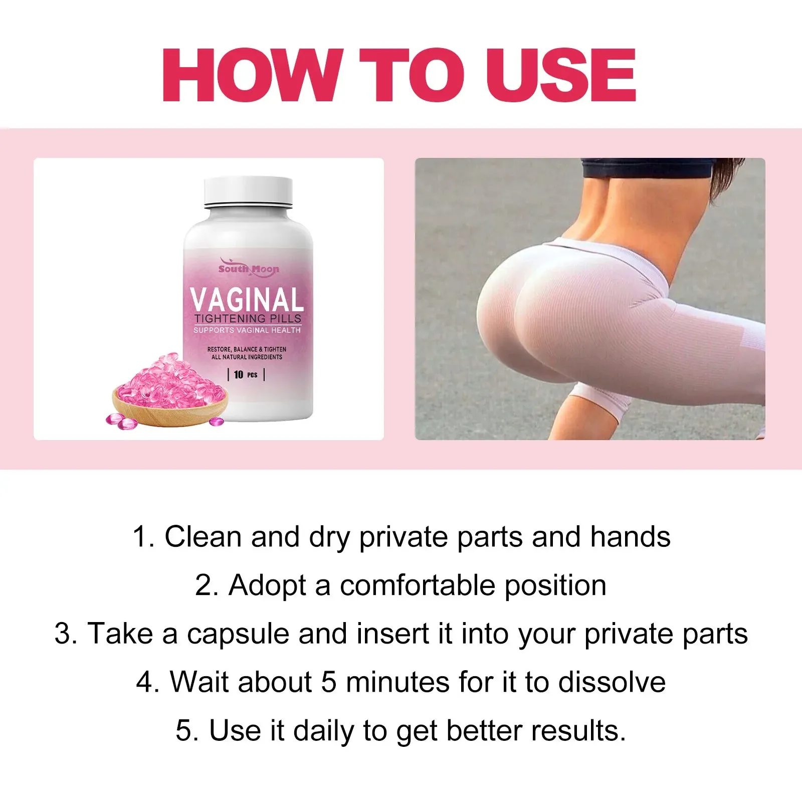 Hip Lifting Capsule Tightening Warping Buttock Prevents Sagging Collapse Sexy Butt Enlargement Plump Hip Fats Women Body Shaping