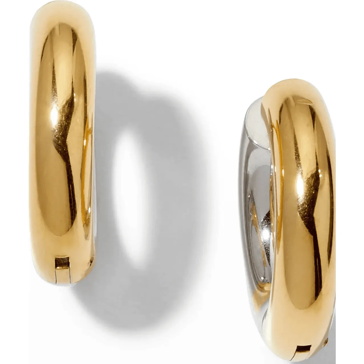 Hoop Earring Two Tone Hinge