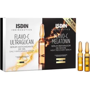 Isdinceutics Day And Night Pack Flavo-C Ultraglycan and Flavo-C Melatonin Daily Antioxidant Serum and Night Repair Serum