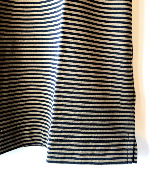 MARGARET HOWELL/EVEN STRIPE JERSEY TEE(NAVY)