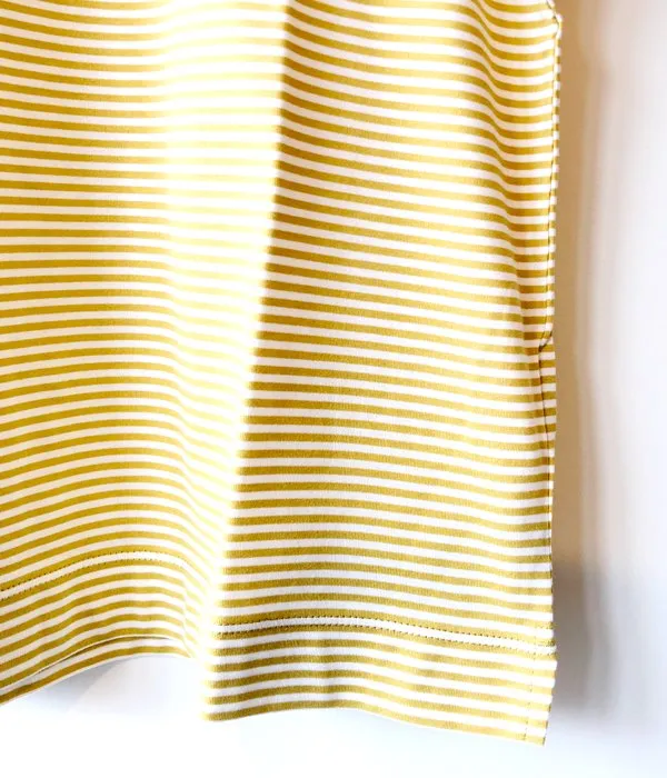 MARGARET HOWELL/EVEN STRIPE JERSEY TEE(YELLOW)
