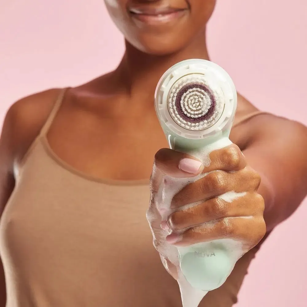 New - Spa Sciences Nova Antimicrobial Sonic Cleansing Brush & Infusion System - Mint