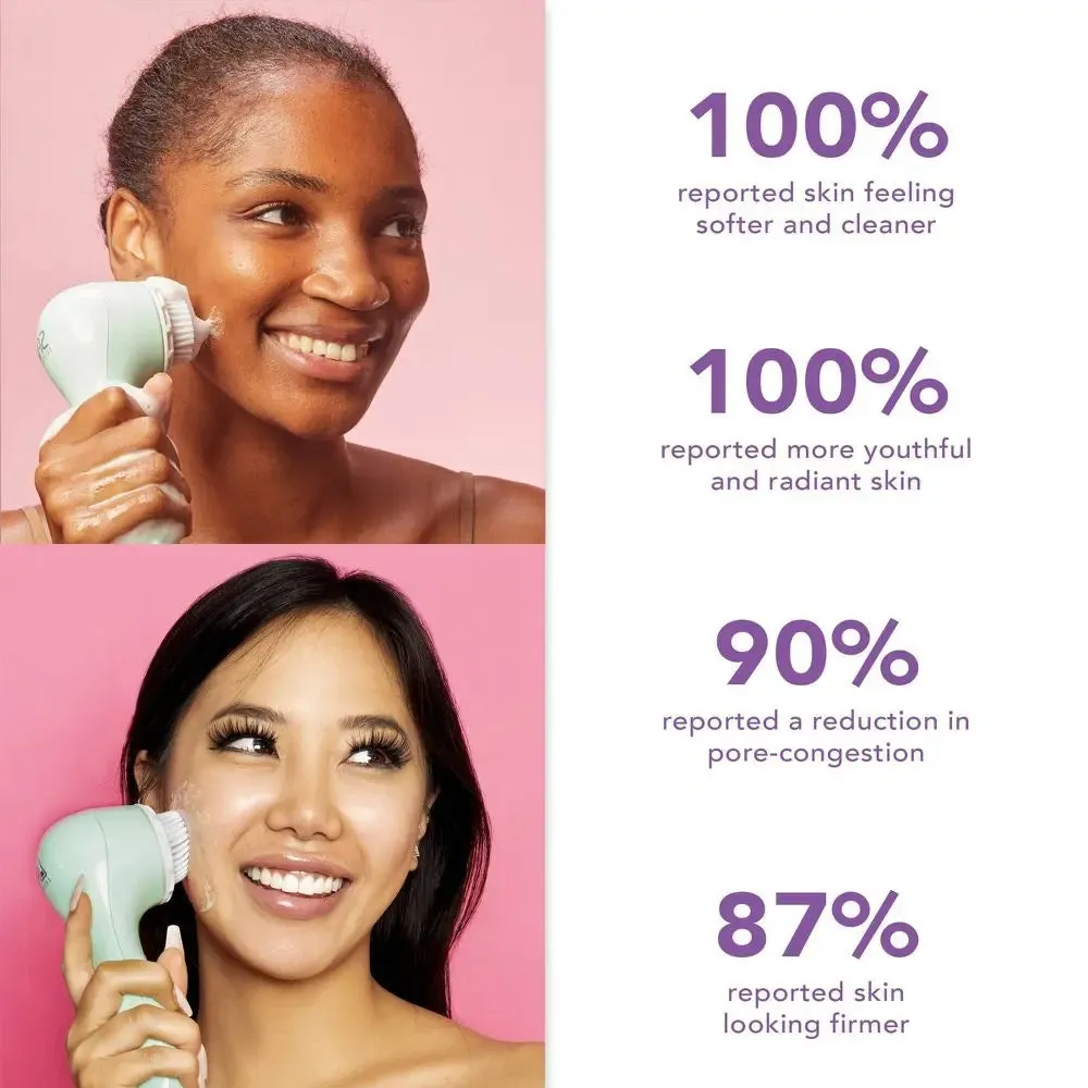 New - Spa Sciences Nova Antimicrobial Sonic Cleansing Brush & Infusion System - Mint