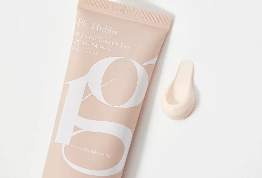 Ph. Hubby BB Tone up Beige 50g Sunscreen Cream Tube Type SPF50  PA     No White Cast Facial Skincare UV block Face Body Neck