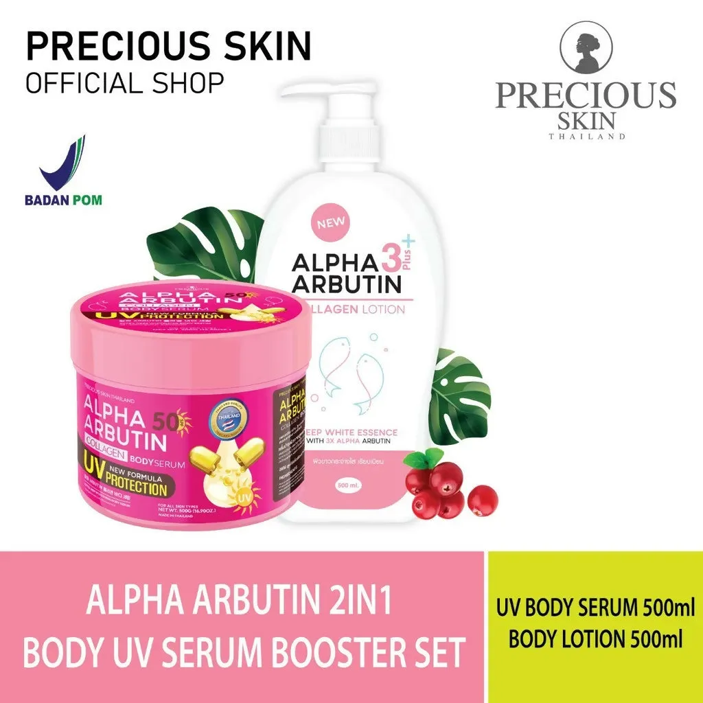 Precious Skin Thailand Alpha Arbutin 3    3 in 1Whitening Booster Serum Set / Whitening Serum