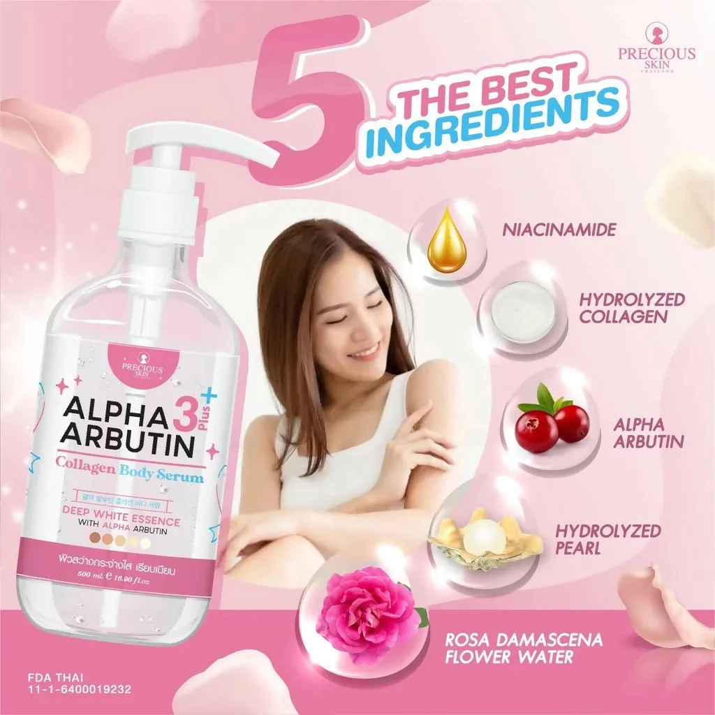 Precious Skin Thailand Alpha Arbutin 3    3 in 1Whitening Booster Serum Set / Whitening Serum