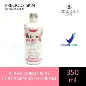 Precious Skin Thailand Alpha Arbutin 3 Plus Whitening Collagen Bath Cream Sabun Cair 350ml