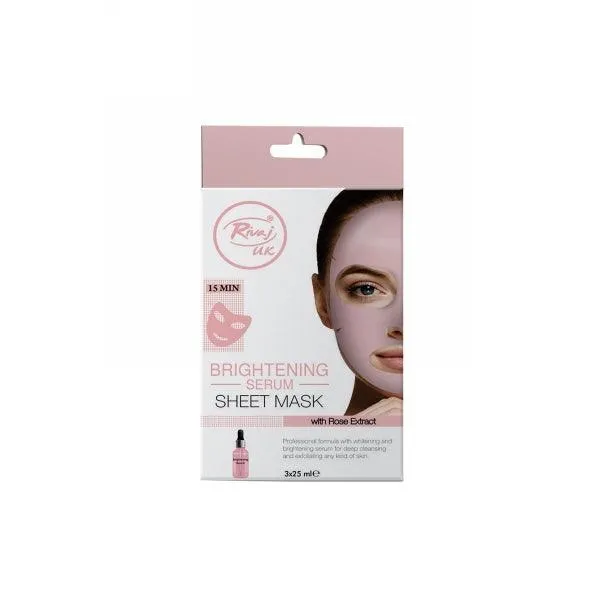 RIVAJ BRIGHTENING SERUM SHEET MASK 3PCS