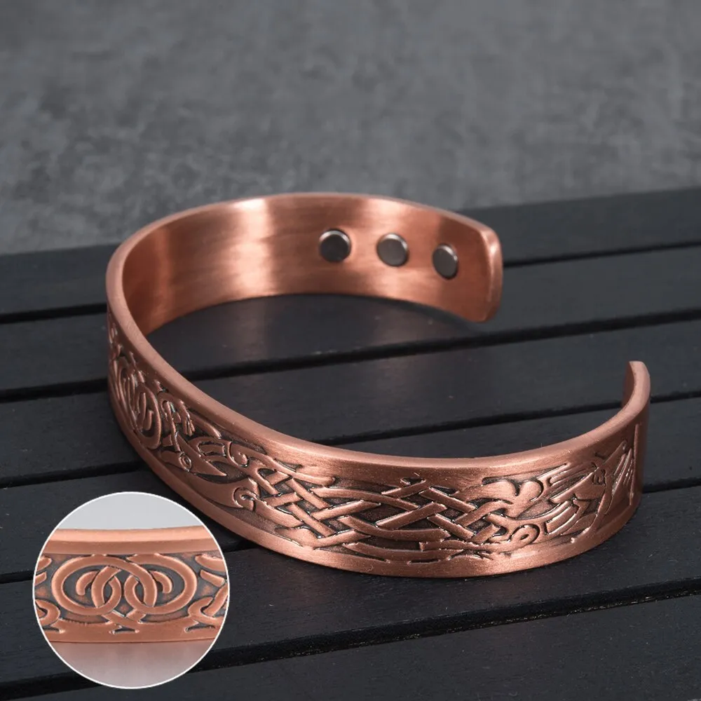 Vintage copper bracelet Viking