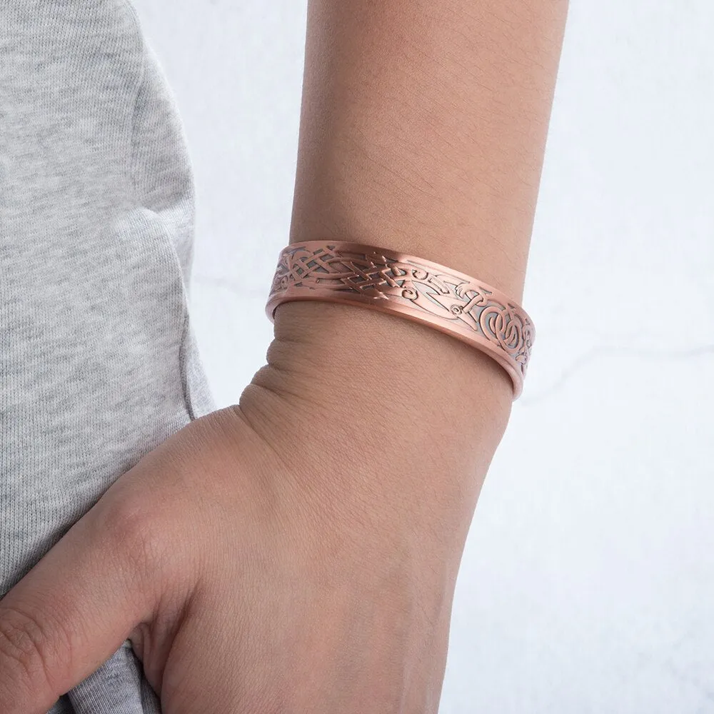 Vintage copper bracelet Viking