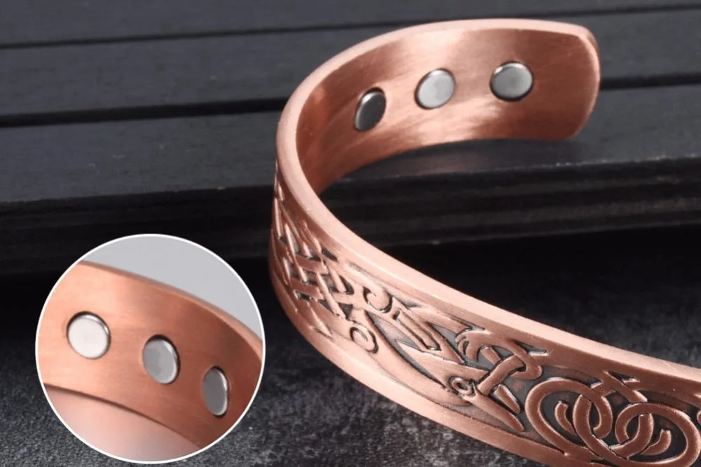 Vintage copper bracelet Viking