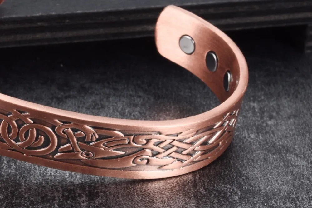 Vintage copper bracelet Viking