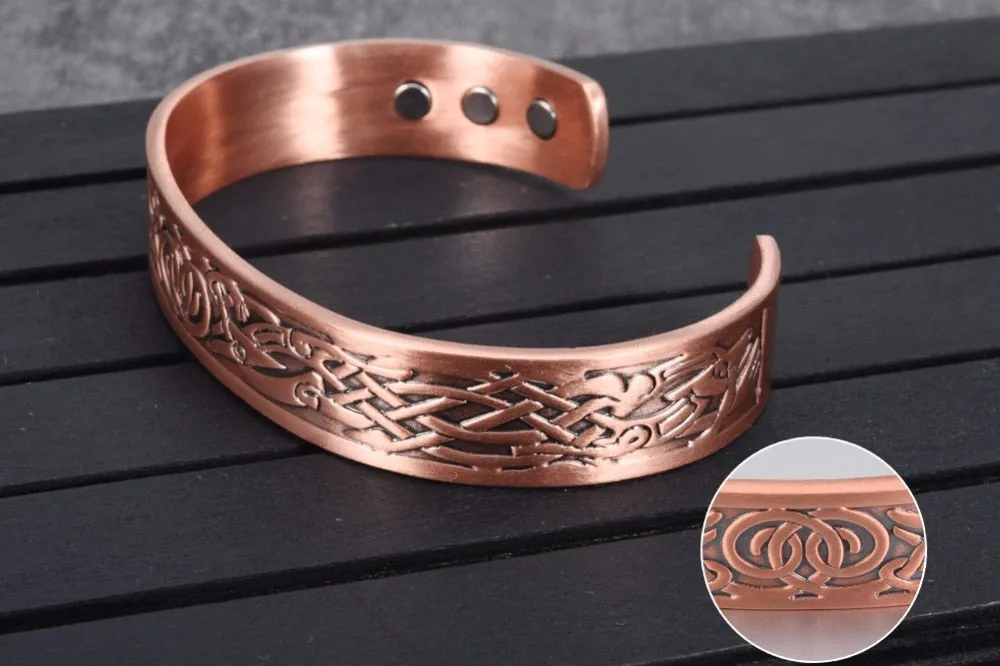 Vintage copper bracelet Viking
