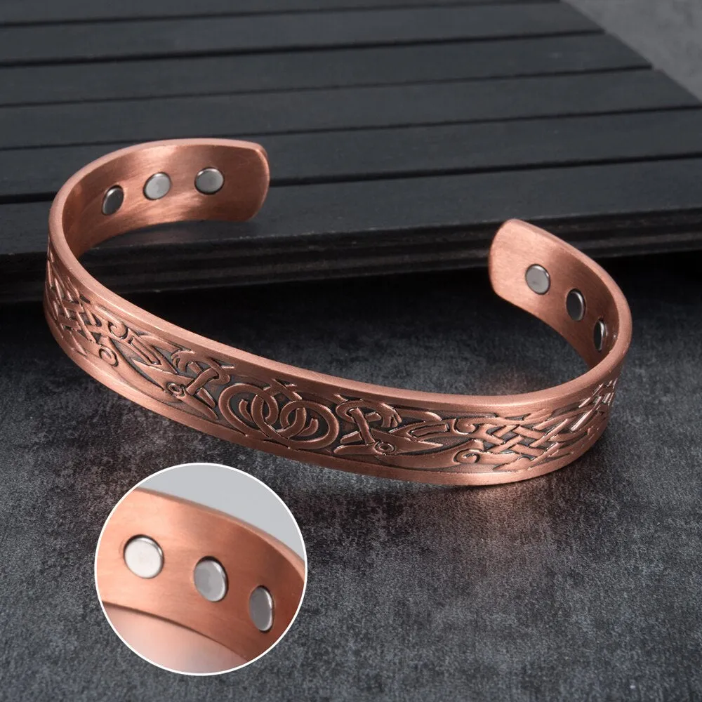 Vintage copper bracelet Viking