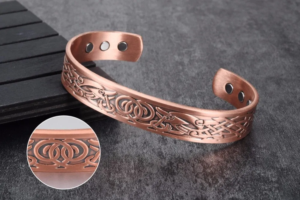 Vintage copper bracelet Viking