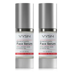 VYSN Bakuchiol Face Serum - Hyaluronic Acid & White Tea - 2-Pack