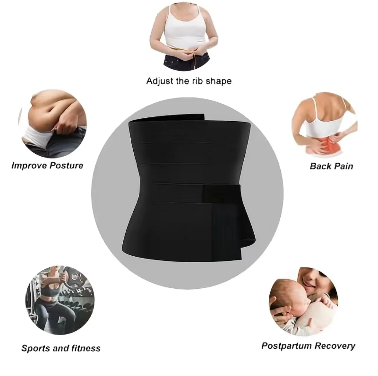 Waist Snatched Body Slimming Abdominal Wrap- Tiktok Viral Product!